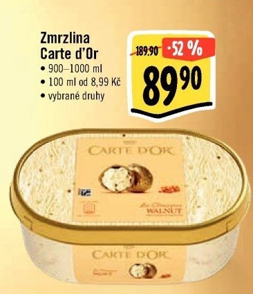 Zmrzlina ve vaničce Carte D'