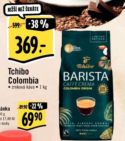 Zrnková káva Colombia Caffé Crema Tchibo