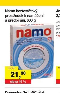 Namo bezfosfátový prostředek k namáčení a předpírání, 600 g