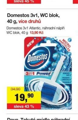 Domestos 3v1, WC blok, 40 g, více druhů