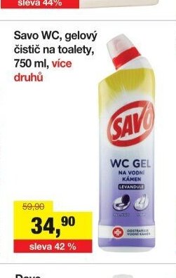 Savo WC, gelový čistič na toalety, 750 ml, více druhů