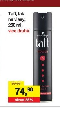 Taft, lak na vlasy, 250 ml, více druhů
