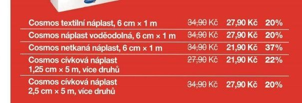 Cosmos cívková náplast 1,25 cm x 5 m, více druhů