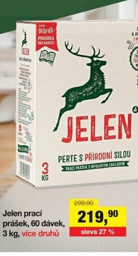Jelen prací prášek, 60 dávek, 3 kg, více druhů