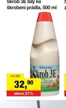 Škrob 3E bílý ke škrobení prádla, 500 ml