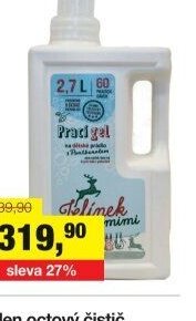 Jelínek mimi prací gel pro miminka, 60 praní, 2,7 l