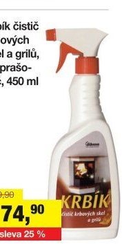 Krbík čistič krbových skel a grilů, rozprašovač, 450 ml
