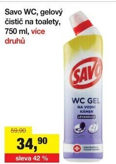 Gelový čistič WC Savo