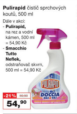Čistič na sprchové kouty Doccia Pulirapid