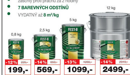 Nátěr na střechy Fest - B Barvy a laky Hostivař
