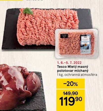 Tesco Mletý masný polotovar míchaný