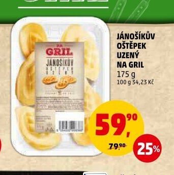 JÁNOŠÍKŮV OŠTĚPEK UZENÝ NA GRIL