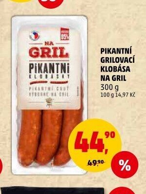 PIKANTNÍ GRILOVACÍ KLOBÁSA NA GRIL