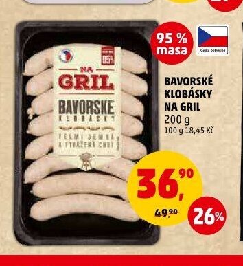 BAVORSKÉ KLOBÁSKY NA GRIL
