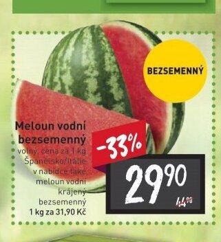 Meloun vodní bezsemenný