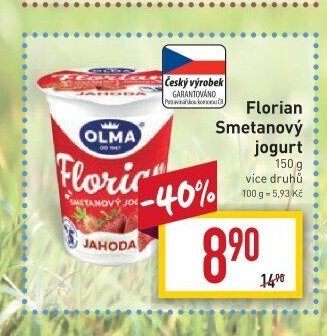 Florian Smetanový jogurt 150 g