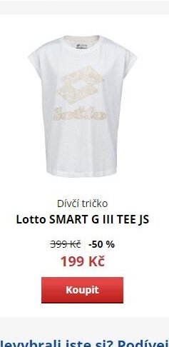 Dívčí tričko Lotto SMART G III TEE JS