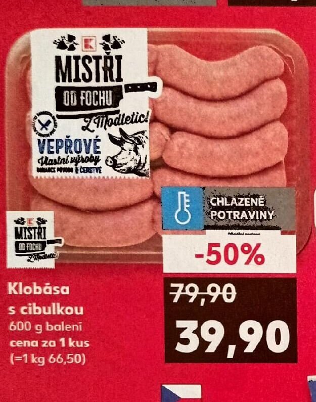 Mistři od fochu Vepřové klobásy s cibulkou