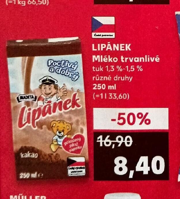 Lipánek Mléko trvanlivé