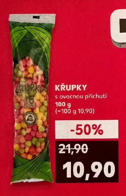 KŘUPKY s ovocnou příchutí