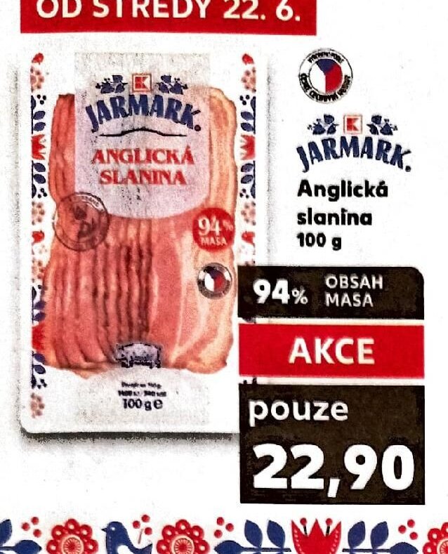JARMARK Anglická slanina 100 g