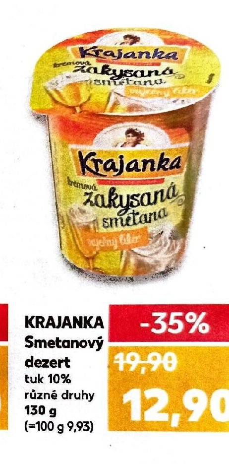 Krajanka smetanový dezert