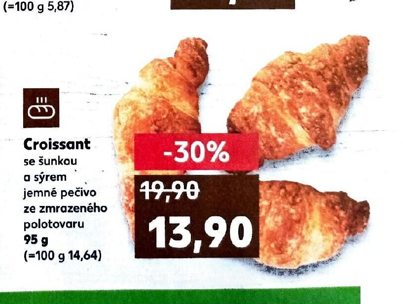 Croissant se šunkou a sýrem