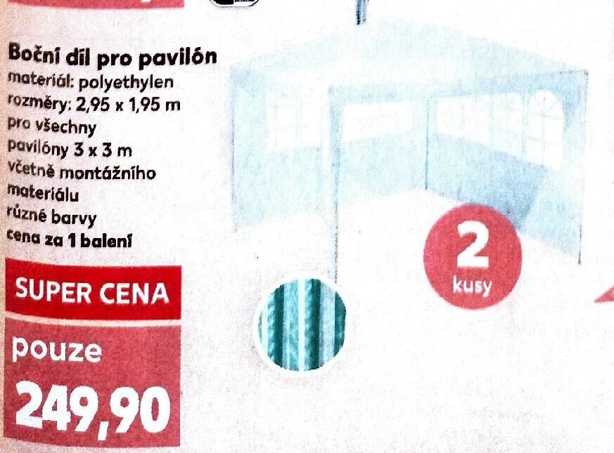Boční díl pro pavilon