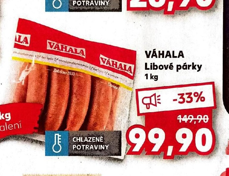 VÁHALA Libové párky 1 kg