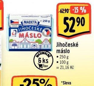 Madeta Jihočeské máslo