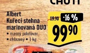 Albert Kuřecí stehna marinovaná DUO