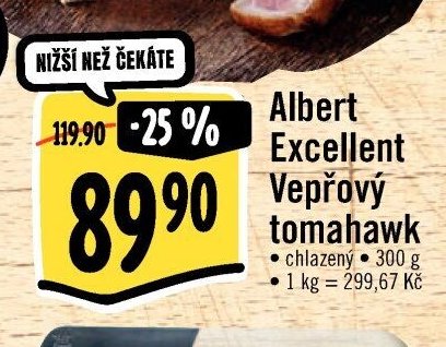 Albert Excellent Vepřový tomahawk