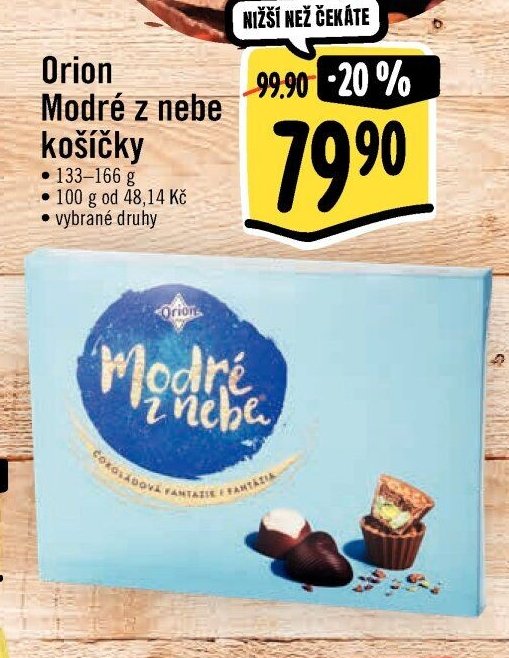 Orion Modré z nebe košíčky