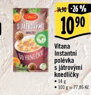 Instantní polévky s knedlíčky Vitana