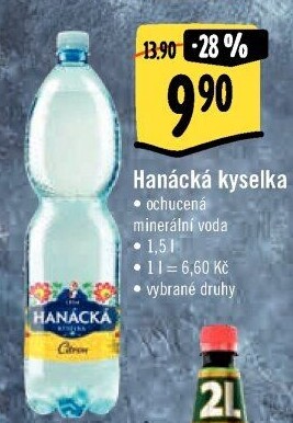 Ochucená voda Hanáckákyselka