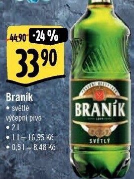 Pivo světlé výčepní 10° Braník