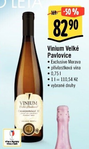 Vína Vinium Exclusive Morava Velké Pavlovice - pozdní sběr