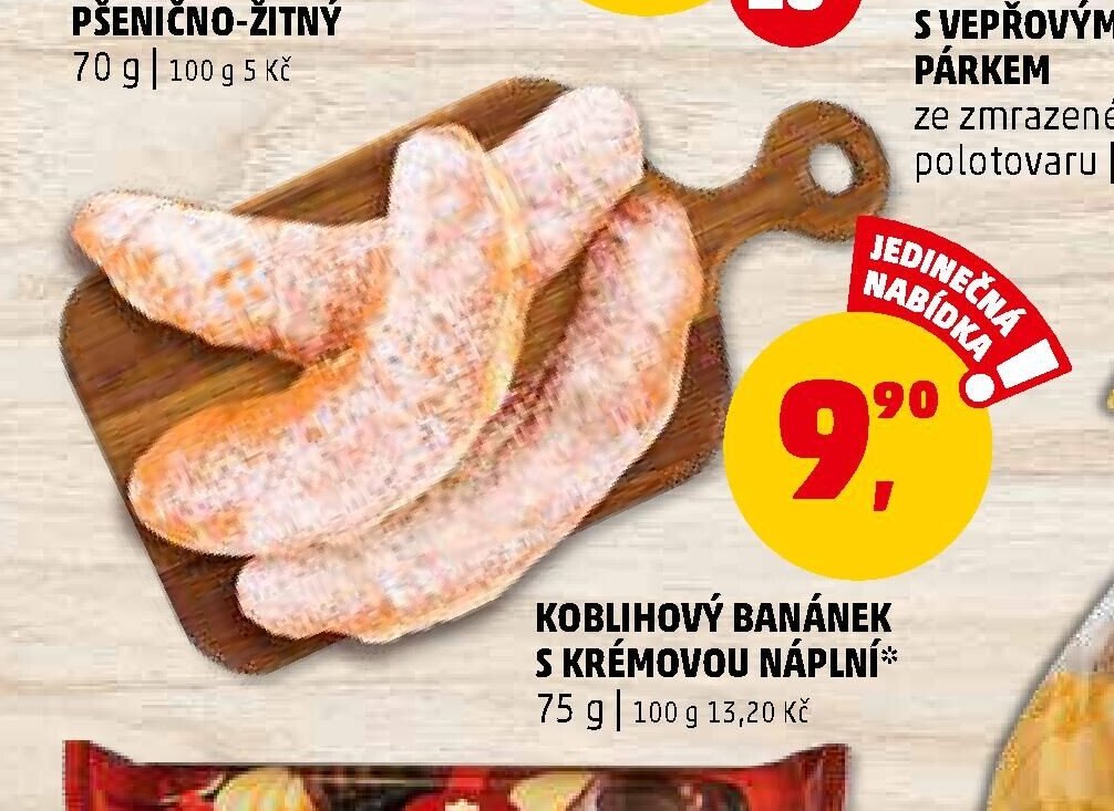 KOBLIHOVÝ BANÁNEK S KRÉMOVOU NÁPLNÍ