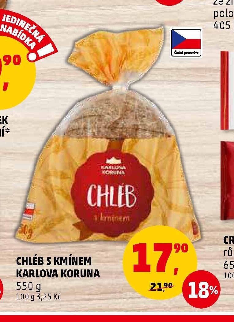CHLÉB S KMÍNEM KARLOVA KORUNA