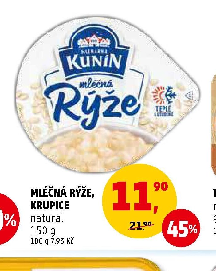 Mléčná rýže Krupice natural
