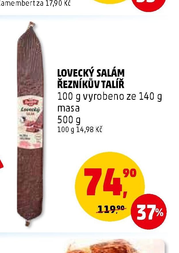 Lovecký salám Řezníkův talíř