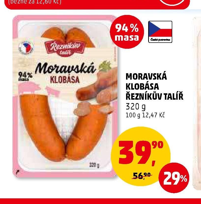 Moravská klobása Řezníkův talíř