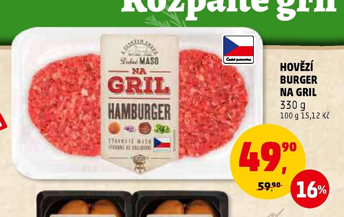 HOVĚZÍ BURGER NA GRIL