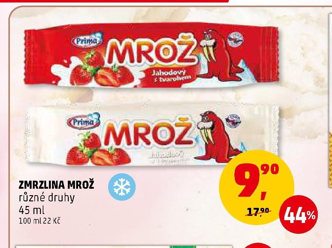 ZMRZLINA MROŽ různé druhy
