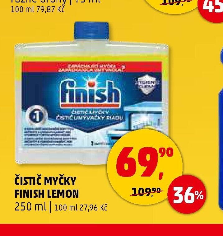ČISTIČ MYČKY FINISH LEMON 250 ml