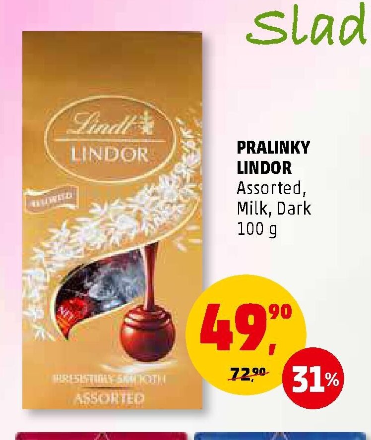 PRALINKY LINDOR Assorted, Milk, Dark