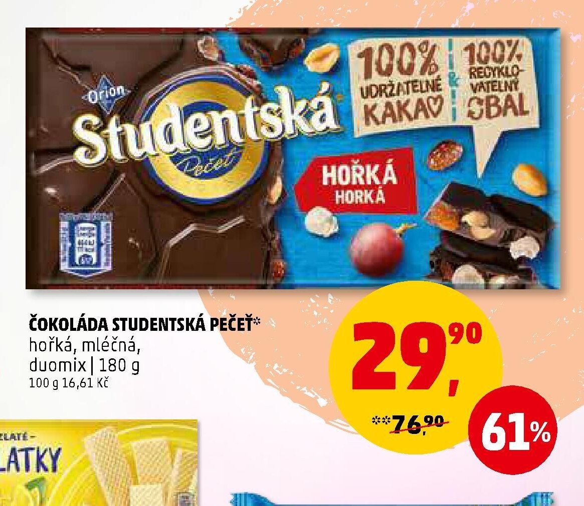 Čokoláda Studentská pečeť
