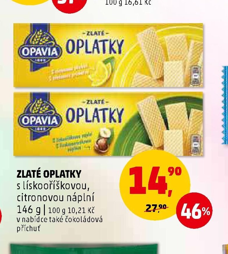Zlaté oplatky Opavia