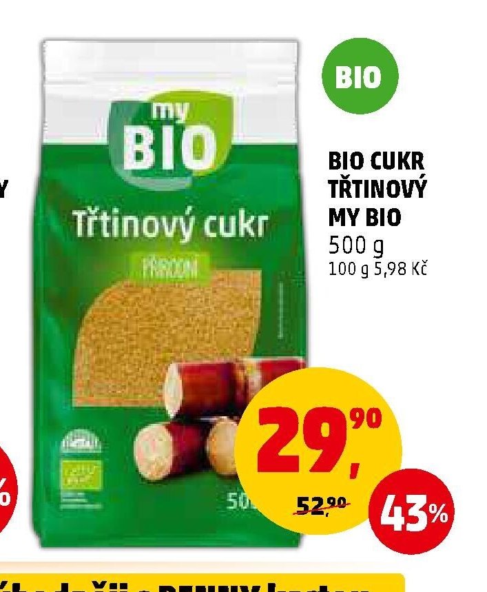 BIO CUKR TŘTINOVÝ MY BIO