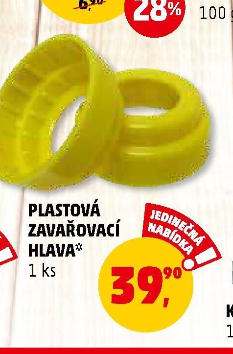 PLASTOVÁ ZAVAŘOVACÍ HLAVA 1 ks